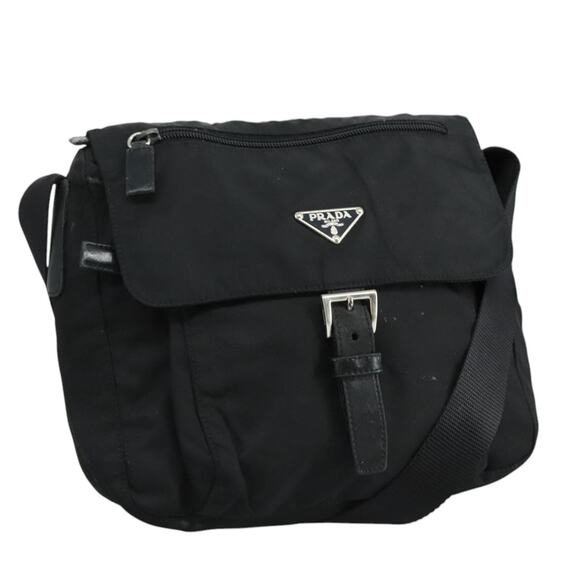 PRADA Shoulder Bag Nylon Black - Picture 1 of 13